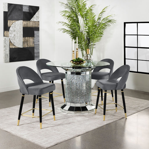 Ellie 5 Pc Counter Height Dining Sets Gray - Theo's Factory Direct Mattress & Furniture (Columbus, OH)