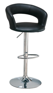 Barraza 29" Adjustable Height Bar Stool Black and Chrome - Theo's Factory Direct Mattress & Furniture (Columbus, OH)