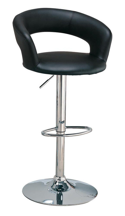 Barraza 29" Adjustable Height Bar Stool Black and Chrome - Theo's Factory Direct Mattress & Furniture (Columbus, OH)