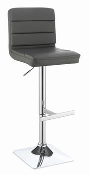 Bianca Upholstered Adjustable Bar Stools Grey and Chrome (Set of 2) - Theo's Factory Direct Mattress & Furniture (Columbus, OH)
