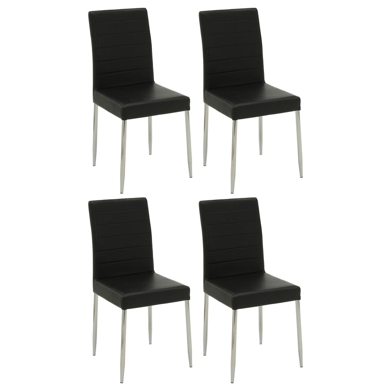 Maston Upholstered Dining Chairs Black (Set of 4) - Theo's Factory Direct Mattress & Furniture (Columbus, OH)