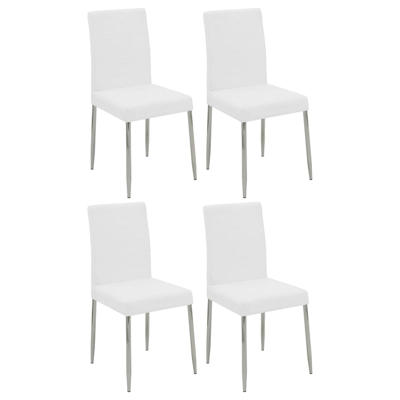 Maston Upholstered Dining Chairs White (Set of 4) - Theo's Factory Direct Mattress & Furniture (Columbus, OH)
