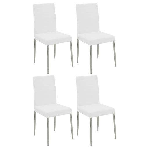 Maston Upholstered Dining Chairs White (Set of 4) - Theo's Factory Direct Mattress & Furniture (Columbus, OH)