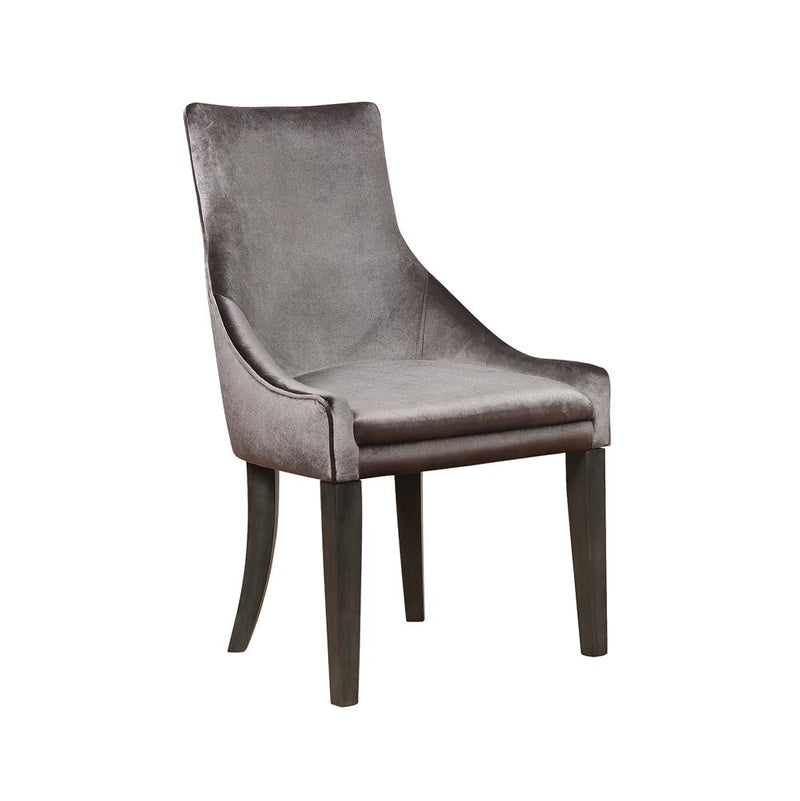 Phelps Upholstered Demi Wing Chairs Grey (Set of 2) - Theo's Factory Direct Mattress & Furniture (Columbus, OH)