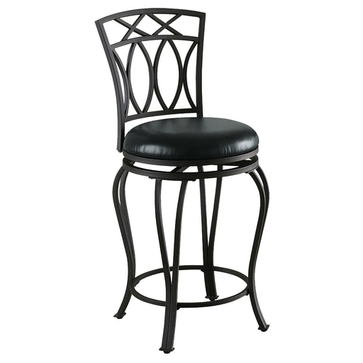 Adamsville Upholstered Swivel Counter Height Stool Black - Theo's Factory Direct Mattress & Furniture (Columbus, OH)