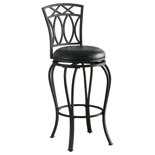 Adamsville Upholstered Swivel Bar Stool Black - Theo's Factory Direct Mattress & Furniture (Columbus, OH)
