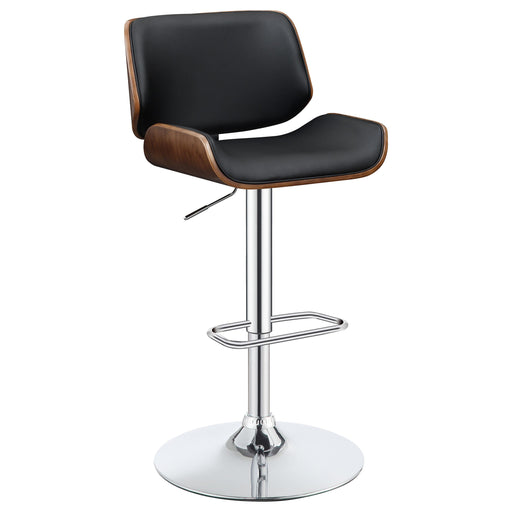 Folsom Upholstered Adjustable Bar Stool Black and Chrome - Theo's Factory Direct Mattress & Furniture (Columbus, OH)