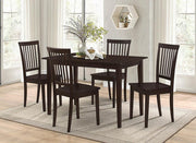 Gomez 5-piece Rectangular Dining Table Set Cappuccino - Theo's Factory Direct Mattress & Furniture (Columbus, OH)