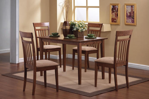 Robles 5-piece Dining Set Chestnut and Tan - Theo's Factory Direct Mattress & Furniture (Columbus, OH)