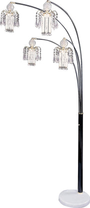 Maisel Floor Lamp with 4 Staggered Shades Black - Theo's Factory Direct Mattress & Furniture (Columbus, OH)