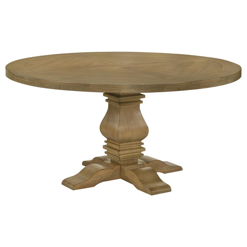 Florence 5-piece Round Dining Table Set Rustic Honey - Theo's Factory Direct Mattress & Furniture (Columbus, OH)