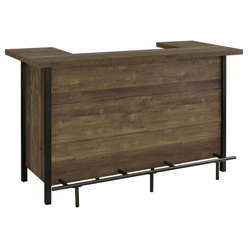Bellemore Rectangular Storage Bar Unit Rustic Oak - Theo's Factory Direct Mattress & Furniture (Columbus, OH)