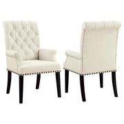 Alana Tufted Back Upholstered Arm Chair Beige - Theo's Factory Direct Mattress & Furniture (Columbus, OH)