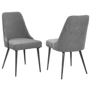 Alan Upholstered Dining Chairs Grey (Set of 2) - Theo's Factory Direct Mattress & Furniture (Columbus, OH)