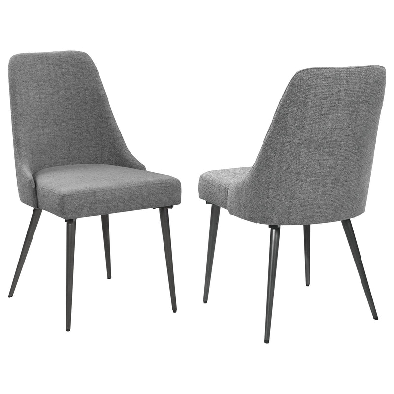 Alan Upholstered Dining Chairs Grey (Set of 2) - Theo's Factory Direct Mattress & Furniture (Columbus, OH)