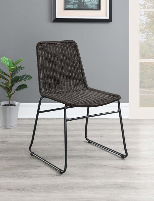 Dacy Upholstered Dining Chairs (Set of 2) Brown and Sandy Black - Theo's Factory Direct Mattress & Furniture (Columbus, OH)