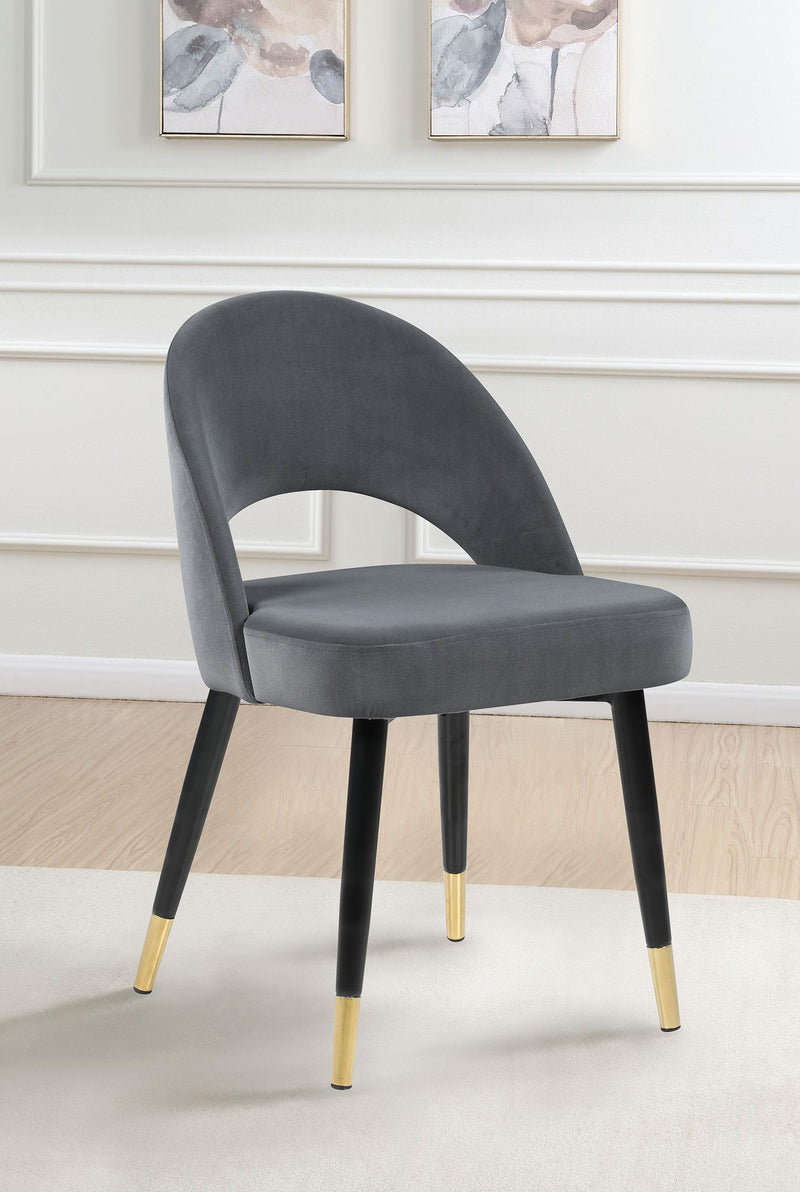 Lindsey Arched Back Upholstered Side Chairs Grey (Set of 2) - Theo's Factory Direct Mattress & Furniture (Columbus, OH)