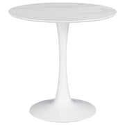 Arkell 30-inch Round Pedestal Dining Table White - Theo's Factory Direct Mattress & Furniture (Columbus, OH)