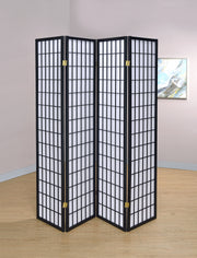 Roberto 4-panel Folding Screen Black and White - Theo's Factory Direct Mattress & Furniture (Columbus, OH)