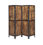 Deepika 4-panel Folding Screen Antique Nutmeg and Black - Theo's Factory Direct Mattress & Furniture (Columbus, OH)