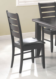 Dalila Ladder Back Side Chairs Cappuccino and Black (Set of 2) - Theo's Factory Direct Mattress & Furniture (Columbus, OH)