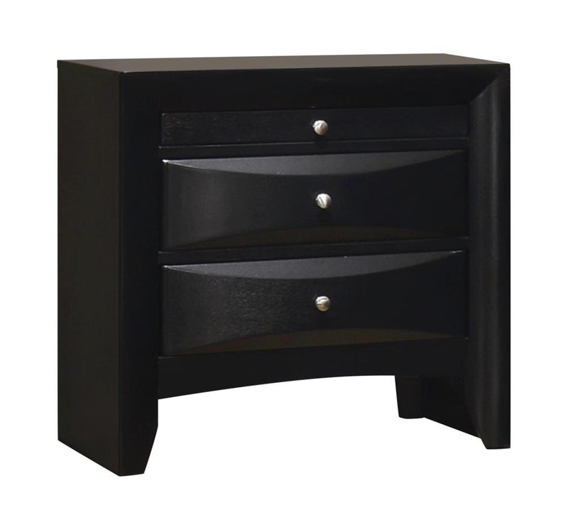 Briana Rectangular 2-drawer Nightstand Black - Theo's Factory Direct Mattress & Furniture (Columbus, OH)