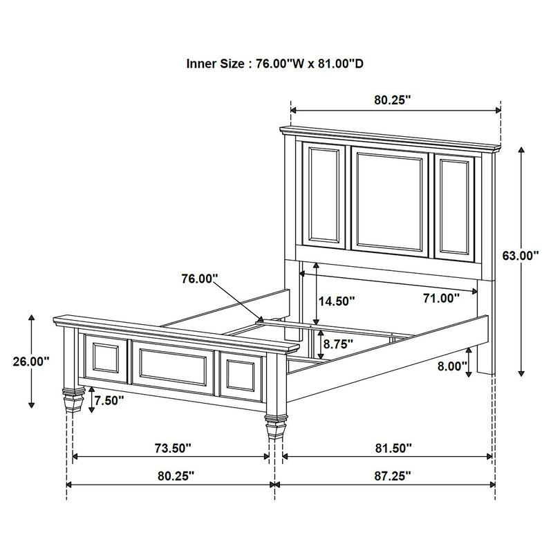 Sandy Beach 4 & 5 Piece Pc Bedroom Set Cal.King & E.King - Theo's Factory Direct Mattress & Furniture (Columbus, OH)