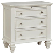 Sandy Beach 3-drawer Nightstand Cream White - Theo's Factory Direct Mattress & Furniture (Columbus, OH)