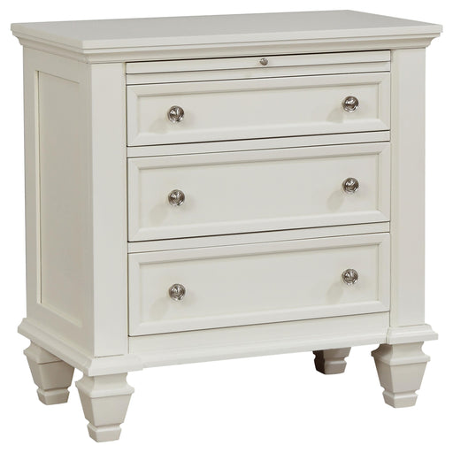 Sandy Beach 3-drawer Nightstand Cream White - Theo's Factory Direct Mattress & Furniture (Columbus, OH)