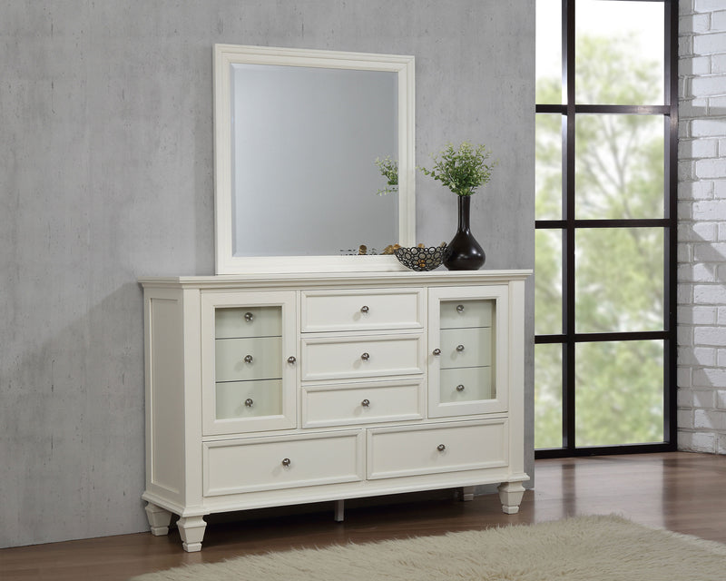 Sandy Beach Dresser With Mirror - Theo's Factory Direct Mattress & Furniture (Columbus, OH)