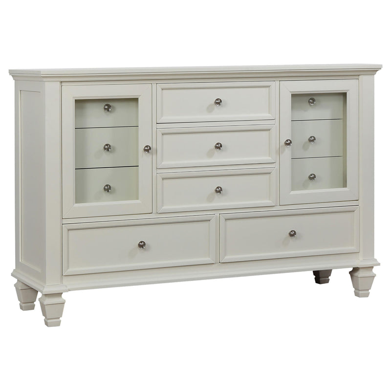 Sandy Beach 11-drawer Rectangular Dresser Cream White - Theo's Factory Direct Mattress & Furniture (Columbus, OH)