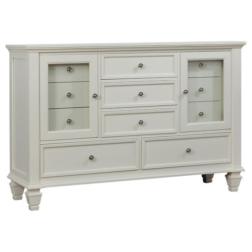 Sandy Beach 11-drawer Rectangular Dresser Cream White - Theo's Factory Direct Mattress & Furniture (Columbus, OH)