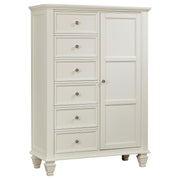 Sandy Beach 8-drawer Door Chest Storage Cream White - Theo's Factory Direct Mattress & Furniture (Columbus, OH)