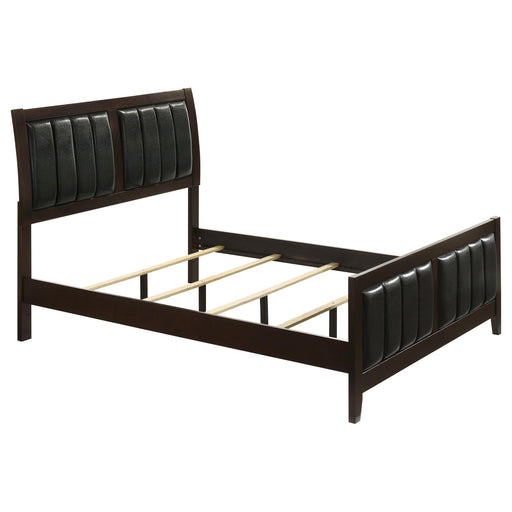 Carlton Full & Twin Upholstered Panel Bed Cappuccino and Black - Theo's Factory Direct Mattress & Furniture (Columbus, OH)