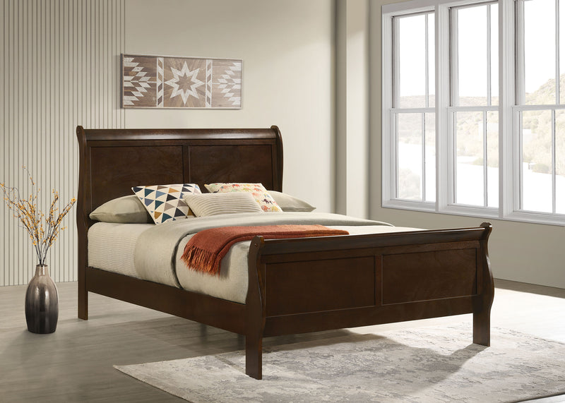Louis Philippe Sleigh Panel Bed - Theo's Factory Direct Mattress & Furniture (Columbus, OH)