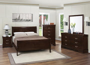 Louis Philippe 4 & 5 Piece Panel Bedroom Set with High Headboard E.king & Full - Theo's Factory Direct Mattress & Furniture (Columbus, OH)