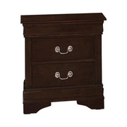Louis Philippe 2-drawer Nightstand Cappuccino - Theo's Factory Direct Mattress & Furniture (Columbus, OH)