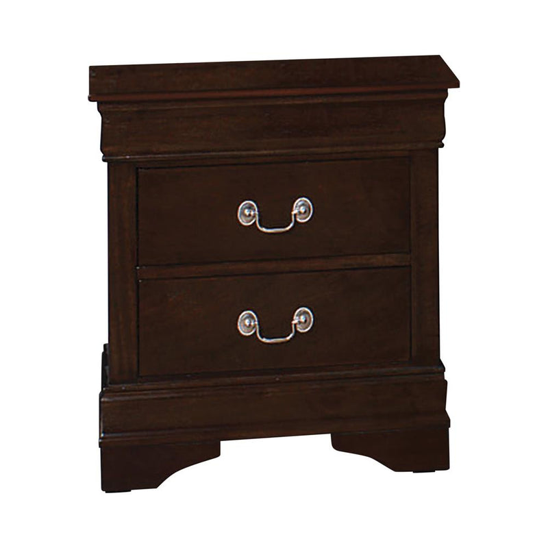 Louis Philippe 2-drawer Nightstand Cappuccino - Theo's Factory Direct Mattress & Furniture (Columbus, OH)