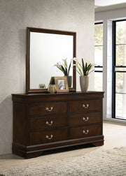 Louis Philippe Dresser with Mirror - Theo's Factory Direct Mattress & Furniture (Columbus, OH)