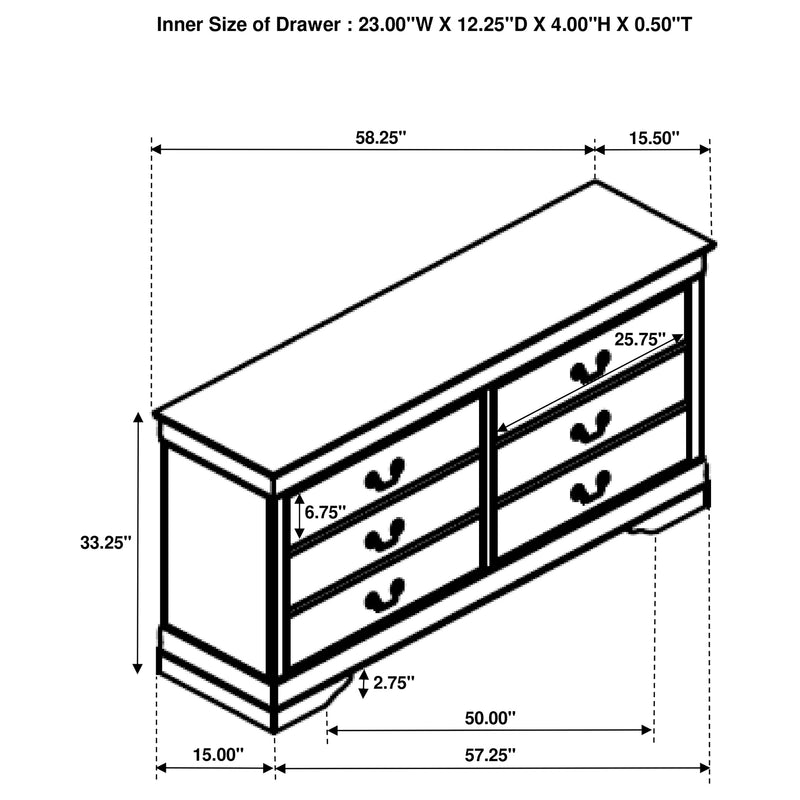 Louis Philippe 4 & 5 Piece Bedroom Set Full, Twin, King, & Queen - Theo's Factory Direct Mattress & Furniture (Columbus, OH)