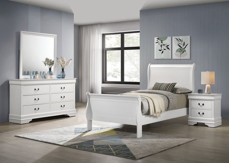Louis Philippe Bedroom Sets White - Theo's Factory Direct Mattress & Furniture (Columbus, OH)