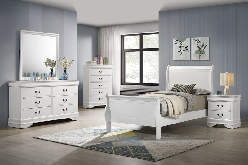 Louis Philippe 4 & 5 Piece Bedroom Set Full, Twin, King, & Queen - Theo's Factory Direct Mattress & Furniture (Columbus, OH)