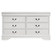 Louis Philippe 6-drawer Dresser White - Theo's Factory Direct Mattress & Furniture (Columbus, OH)