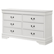 Louis Philippe 6-drawer Dresser White - Theo's Factory Direct Mattress & Furniture (Columbus, OH)