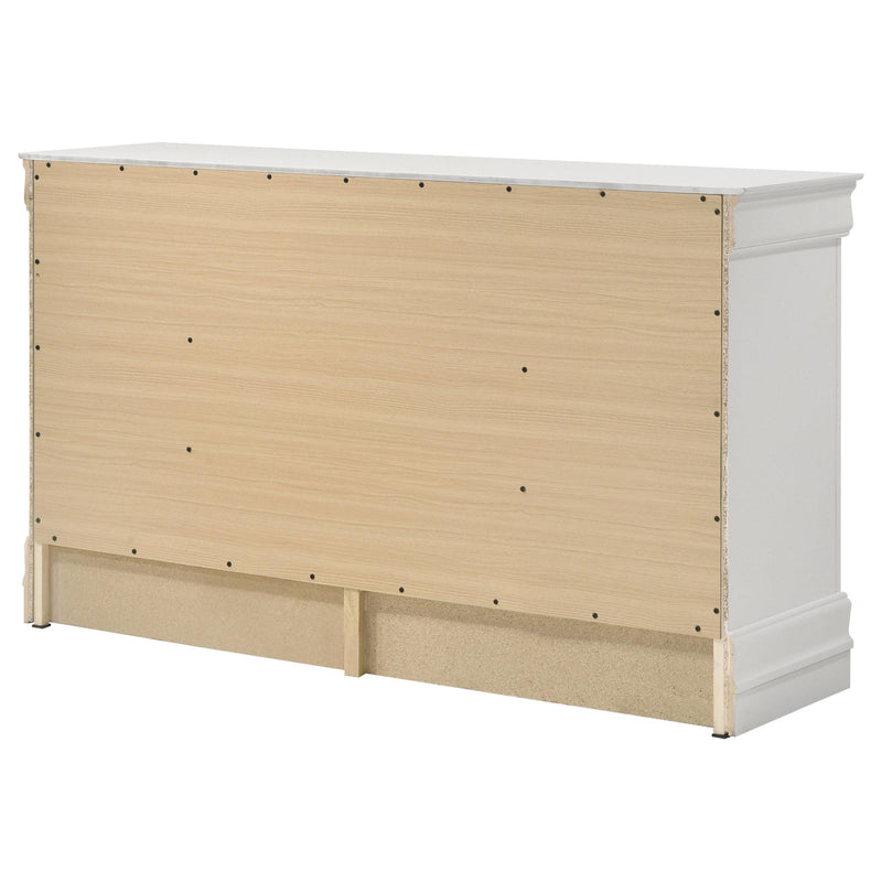 Louis Philippe 6-drawer Dresser White - Theo's Factory Direct Mattress & Furniture (Columbus, OH)