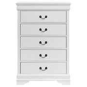 Louis Philippe 5-drawer Bedroom Chest White - Theo's Factory Direct Mattress & Furniture (Columbus, OH)