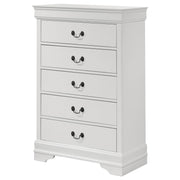 Louis Philippe 5-drawer Bedroom Chest White - Theo's Factory Direct Mattress & Furniture (Columbus, OH)