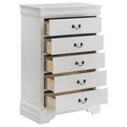 Louis Philippe 5-drawer Bedroom Chest White - Theo's Factory Direct Mattress & Furniture (Columbus, OH)