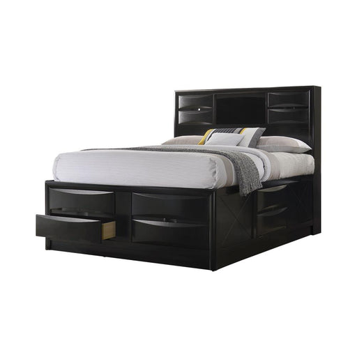 Briana Eastern King Platform Storage Bed Black - Theo's Factory Direct Mattress & Furniture (Columbus, OH)