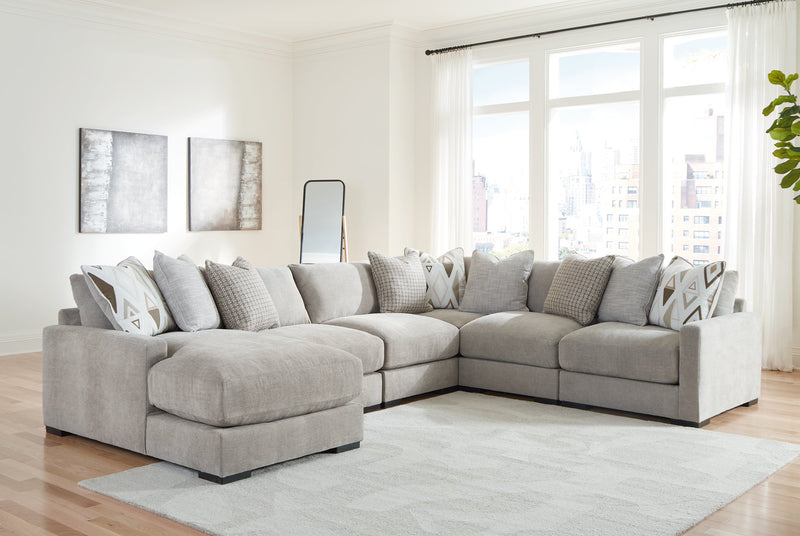 Aslan Court Sectional with Chaise - Theo's Factory Direct Mattress & Furniture (Columbus, OH)